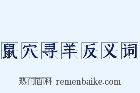 鼠穴寻羊反义词是什么意思的图片
